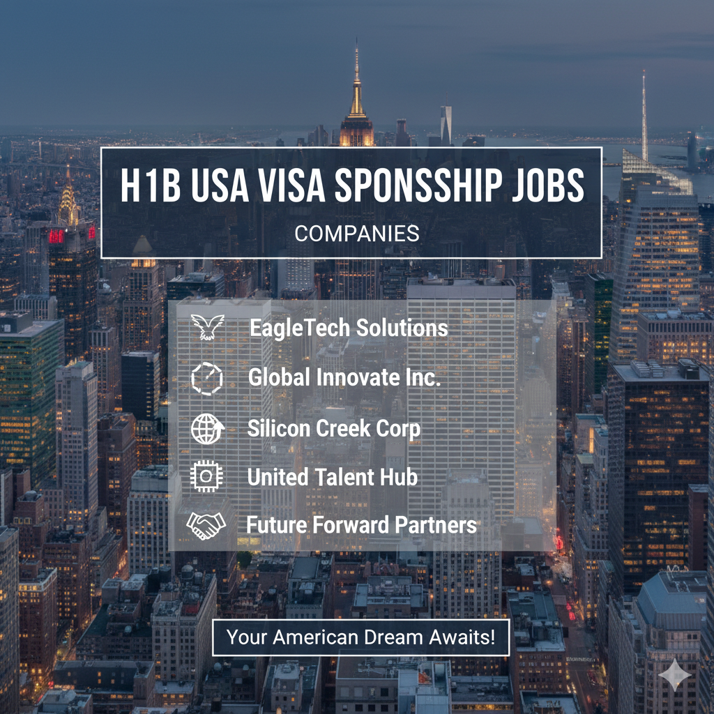 H1B USA Visa Sponsorship Jobs Companies